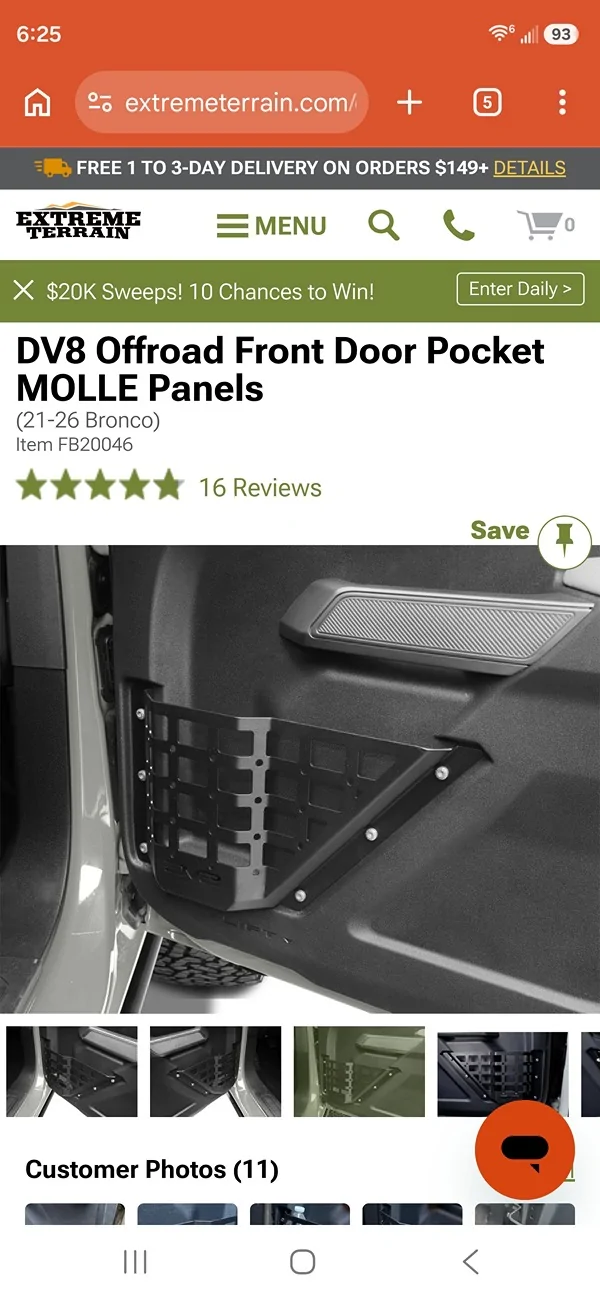 Ford Bronco Door pockets - least obtrusive? Screenshot_20260319_182537_Chrom