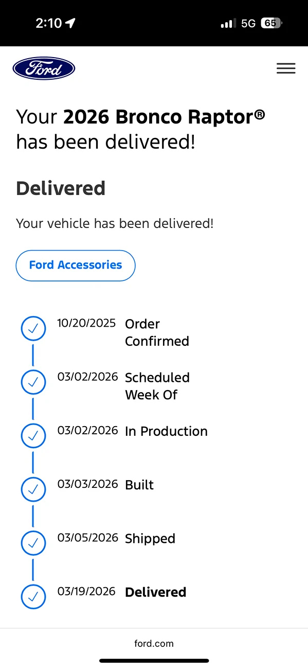 Ford Bronco Ordered a 2026 Raptor today IMG_5650