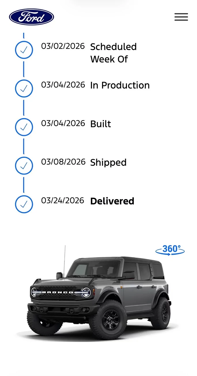Ford Bronco Got My 2026 Bronco Production Date! IMG_0860