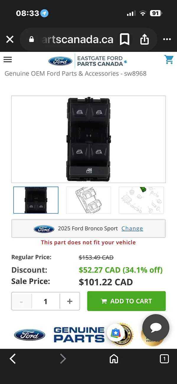 Ford Bronco Armrest Window Switch Replacement IMG_1372