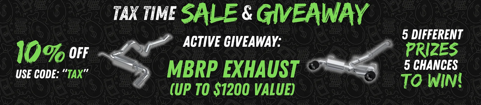 Ford Bronco TAX TIME SALE & GIVEAWAY IS LIVE at Panda Motorworks MBRP Banner