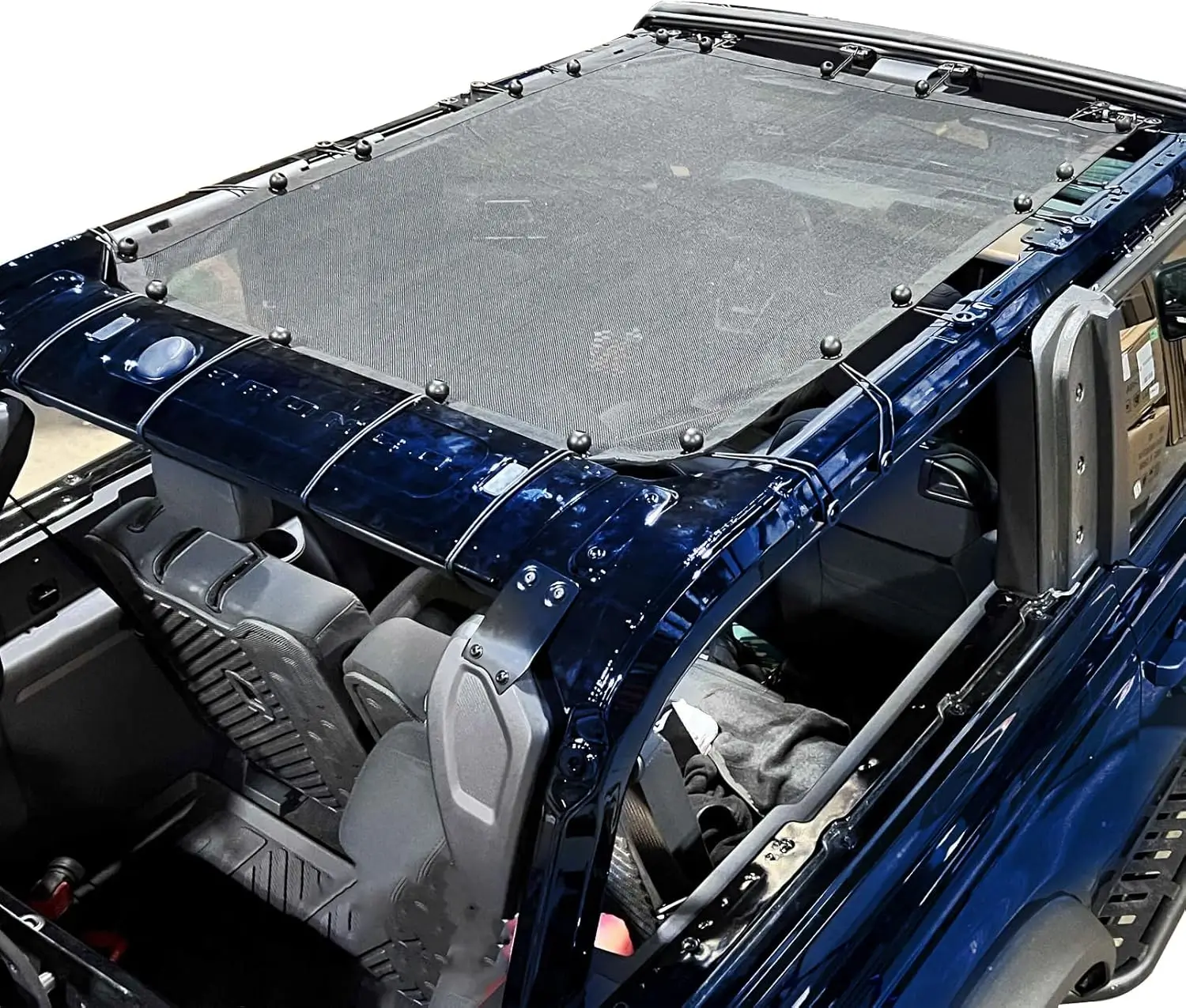 Ford Bronco Black moar-door in Dallas with soft-top down 1774473638607-jz