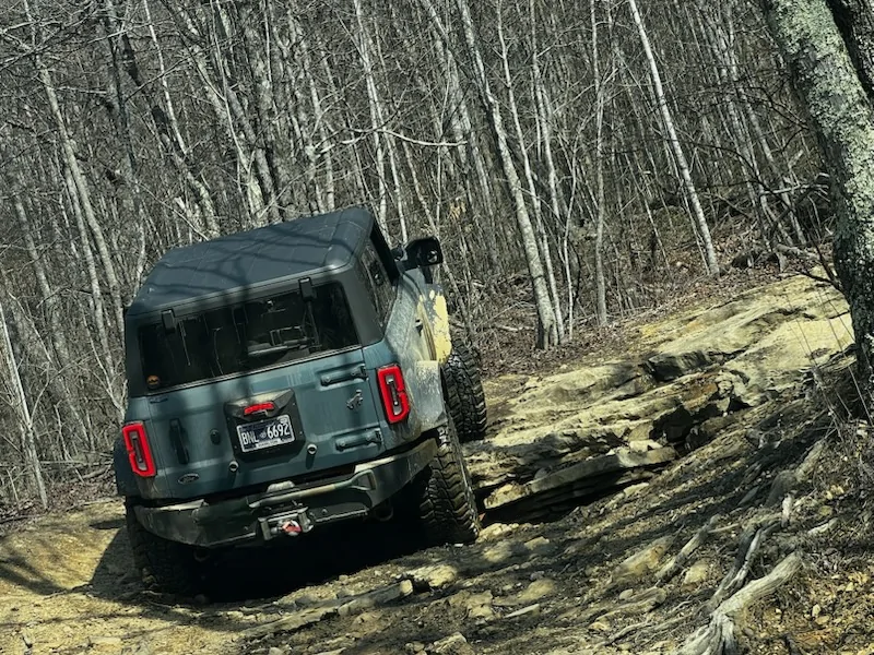 Ford Bronco Flinging into spring run in Windrock 3/21/26 IMG_1925