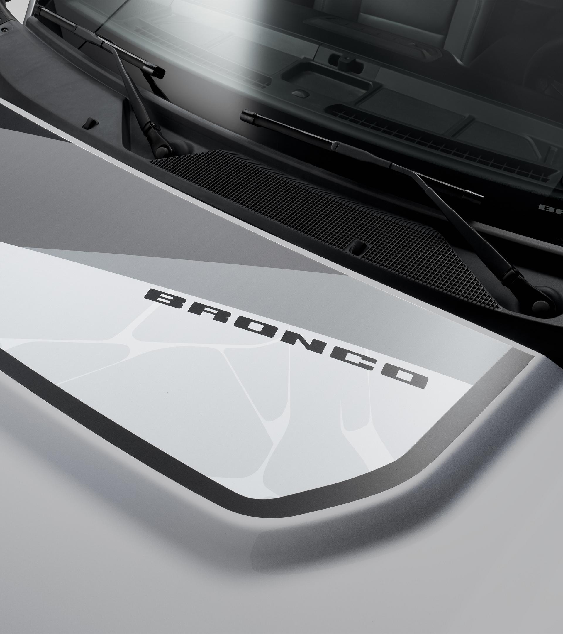 Ford Bronco Dark Trail Series Titanium Package For Bronco BRNC_DRK-GREY_OBX_HOODGRAPHIC