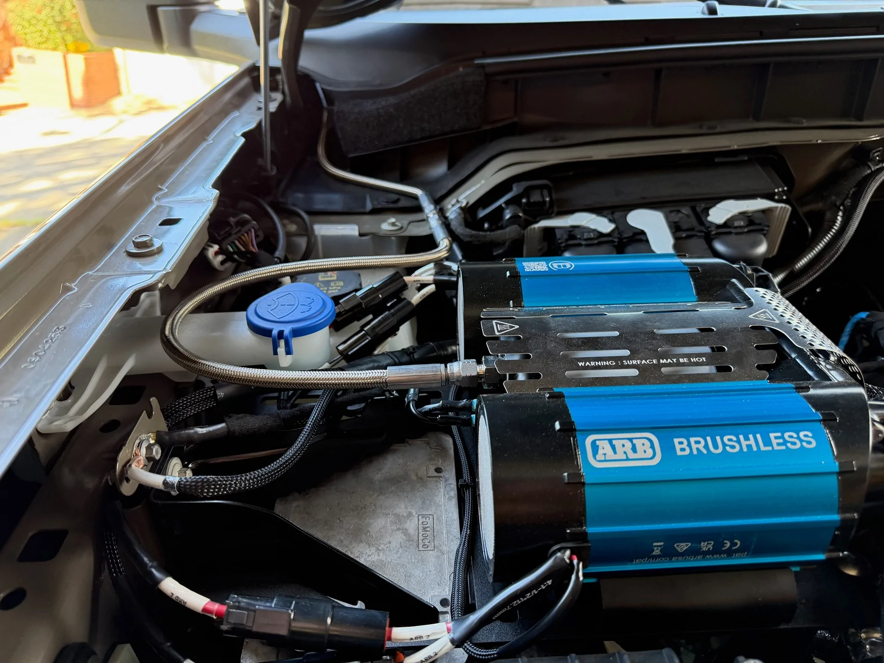 Ford Bronco Engine bay wiring for accessories (including ARB brushless twin) w/ SAPS and power distribution module (PDM) - my custom DIY IMG_1073