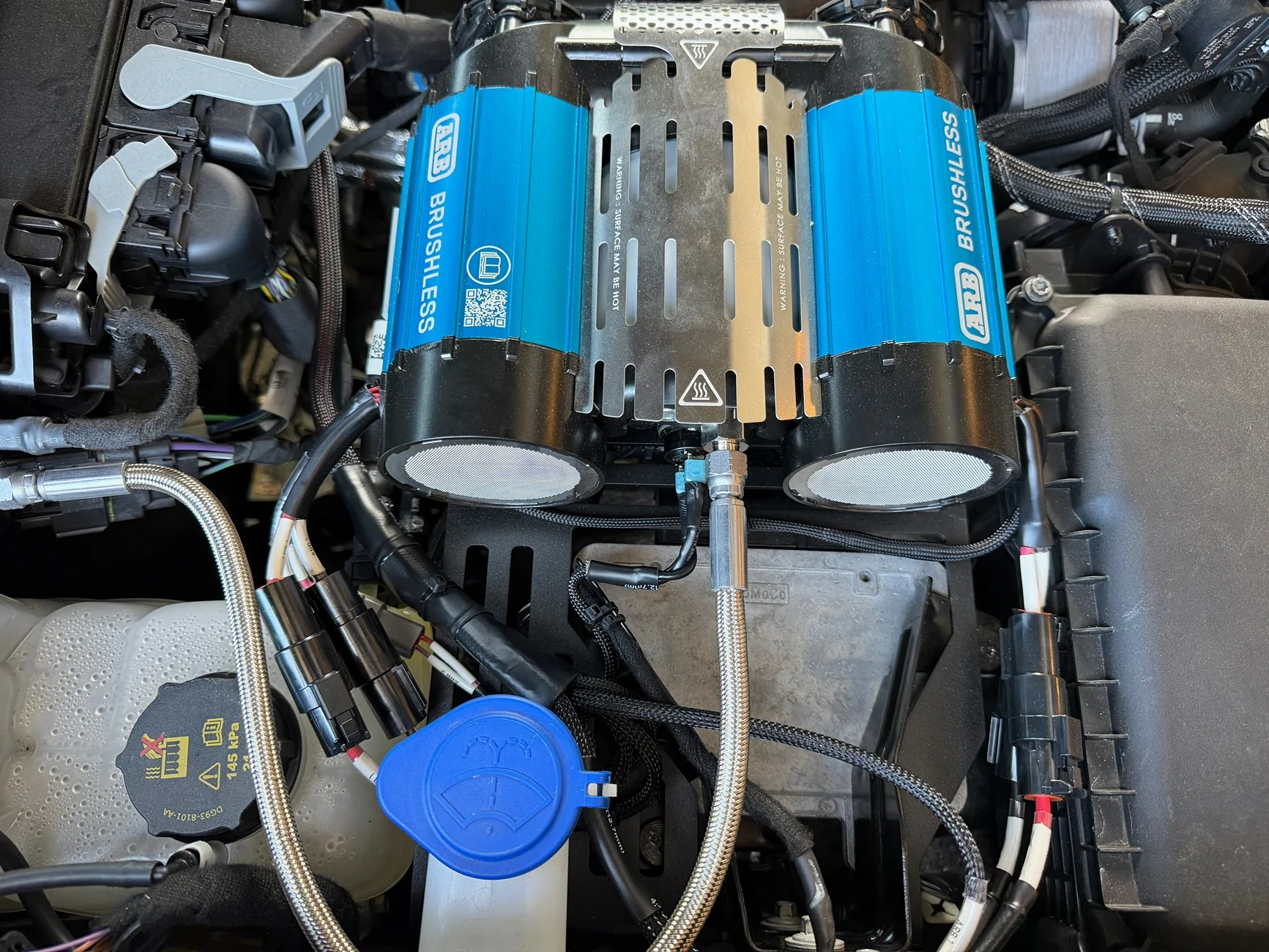 Ford Bronco Engine bay wiring for accessories (including ARB brushless twin) w/ SAPS and power distribution module (PDM) - my custom DIY IMG_1077