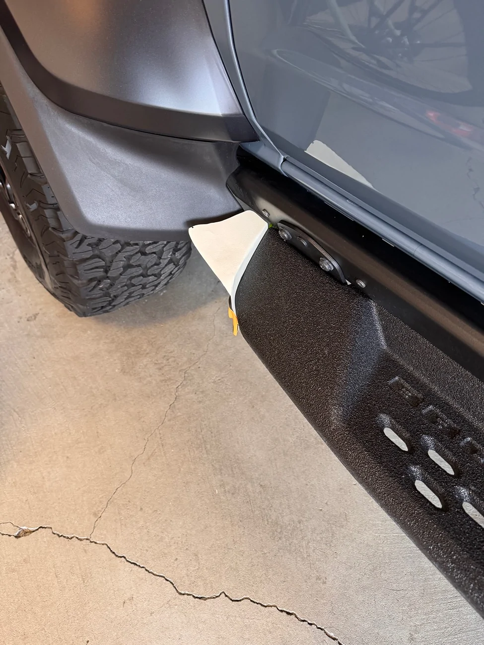 Ford Bronco Front Mudflap/Step Side  Gap IMG_0297