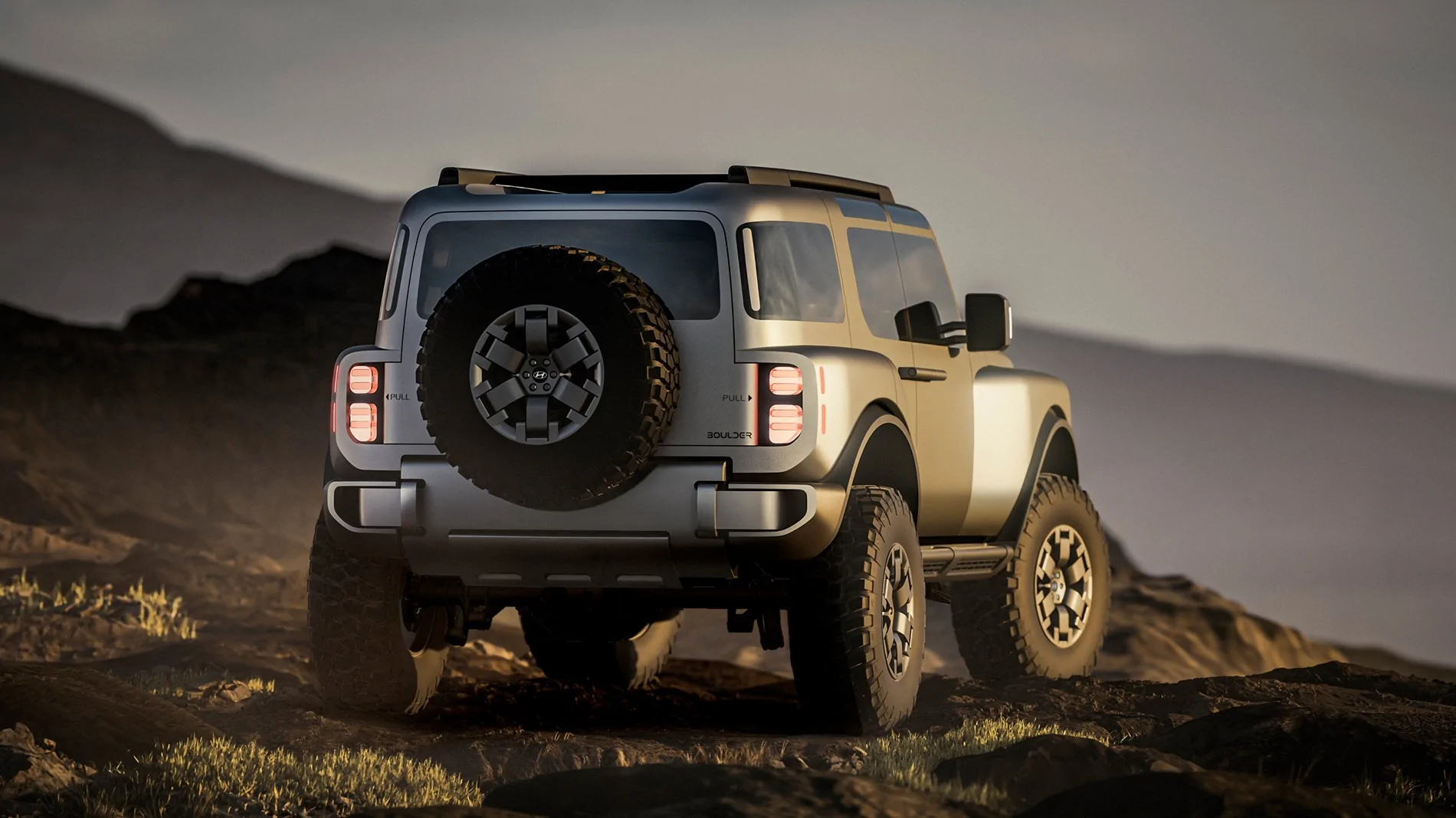Ford Bronco Hyundai Boulder Concept debuts as Bronco fighter (not April Fool's joke) HE01tAuX0AATuO