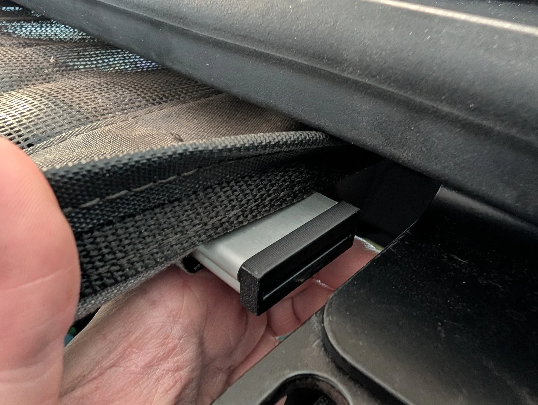 Ford Bronco Finally fixed my Bestop Bimini crossbar rattle - 3D printed bracket insert PXL_20260328_165045442