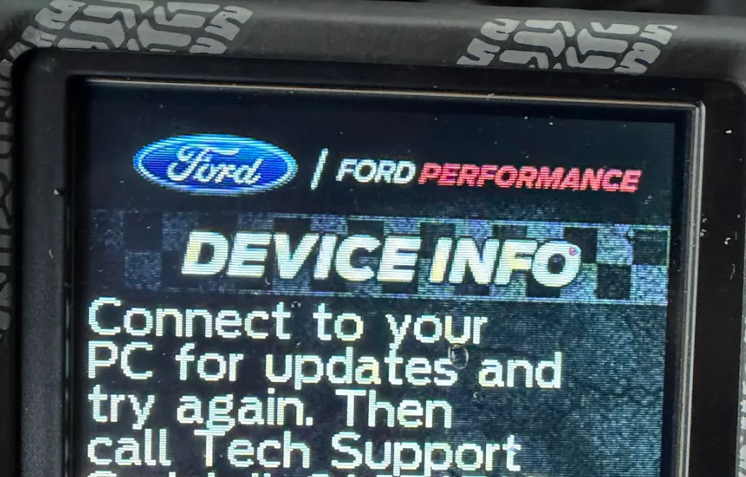 Ford Bronco 2025 2.3L Ford Performance Tune FP Error