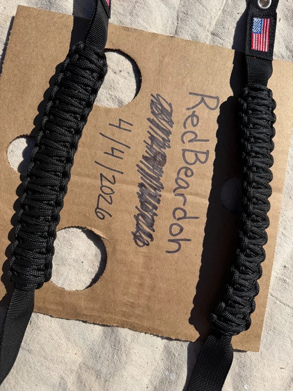 Ford Bronco FREE - 2 Paracord Grab Handles IMG_3354