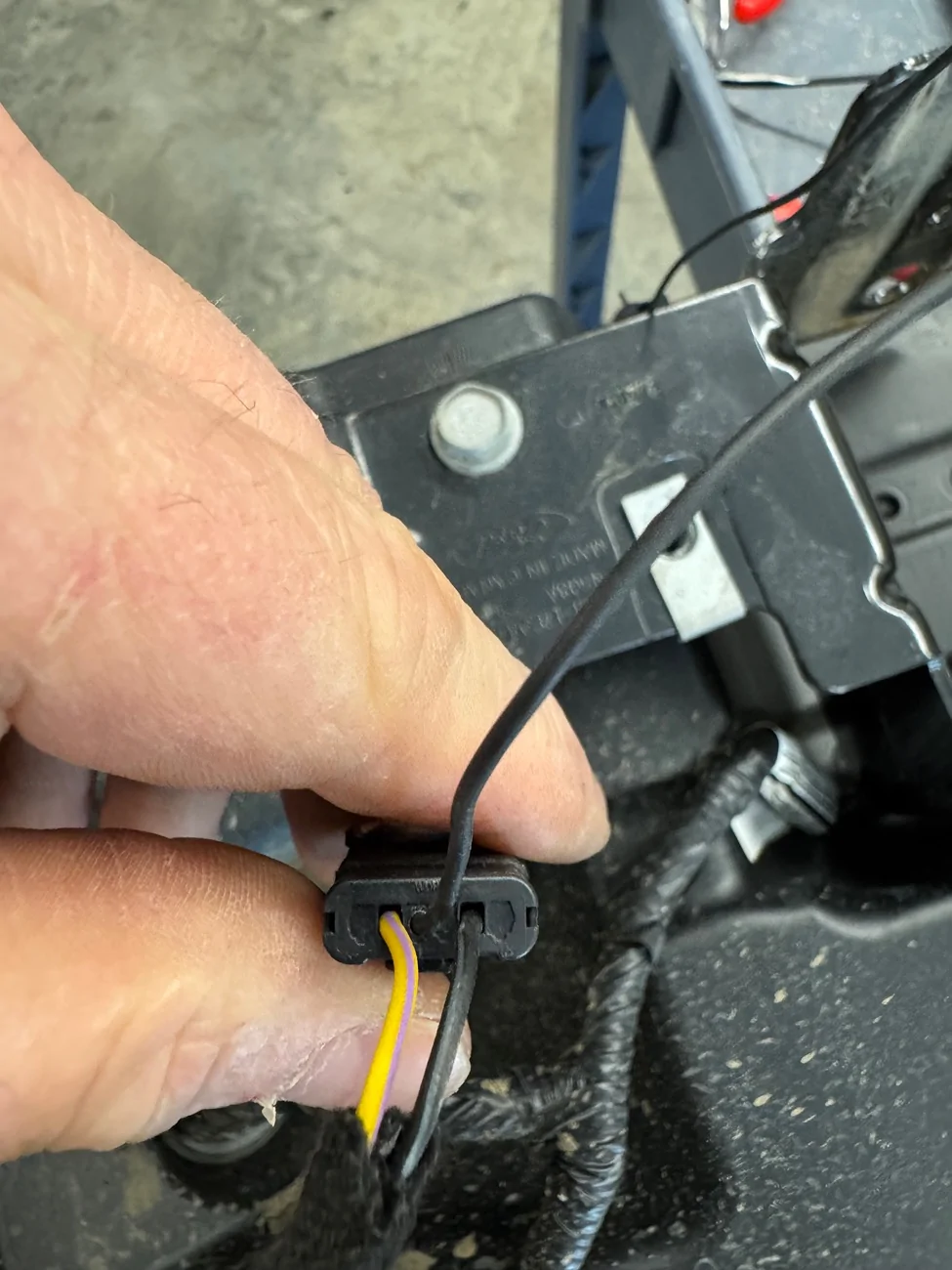 Ford Bronco Updated:Fog lights added and connected to factory connector IMG_3500