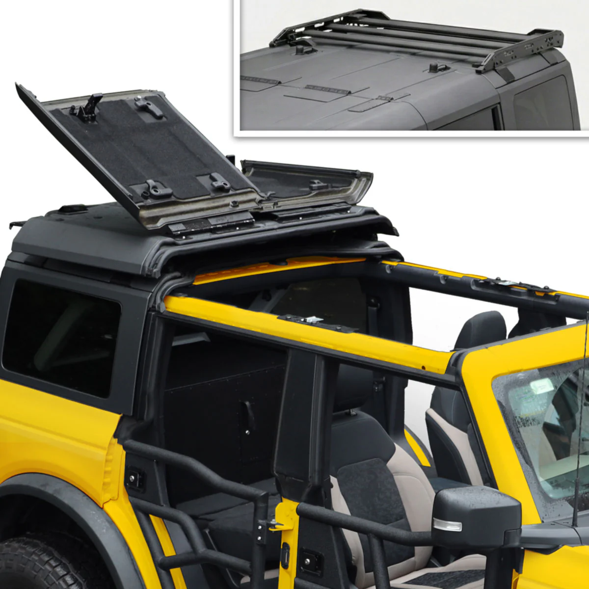 Ford Bronco EZ4X4 FlipTop and Roof Rack for Bronco now available EZ-BroncoFliptop-Rack-Main-ISO_Updated_Tem