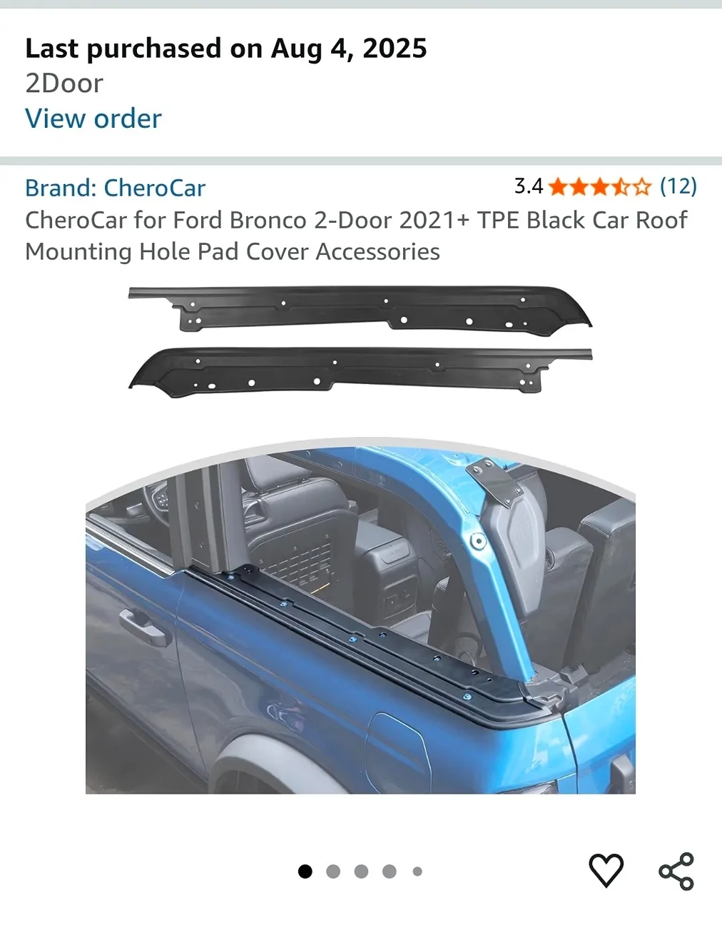 Ford Bronco 2/4 Door Tub Rail Protector Question Screenshot_20260413_111045_Amazon Shopping