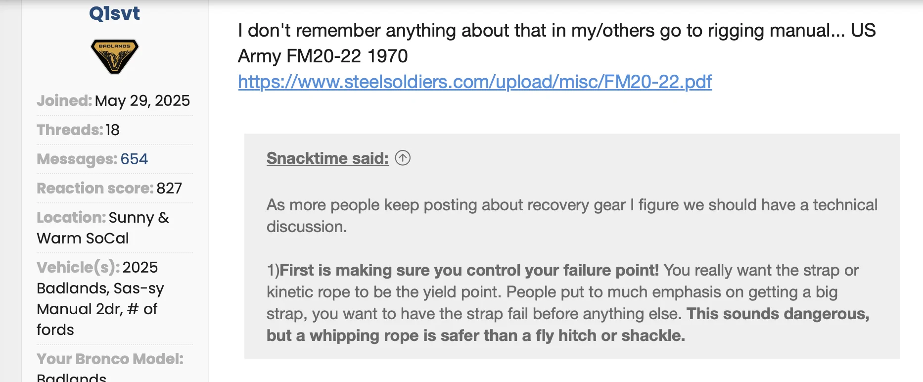 Ford Bronco Recovery gear deep dive: shackles, straps and kinetic ropes, what to buy! Screenshot 2026-04-16 at 12.49.55 AM