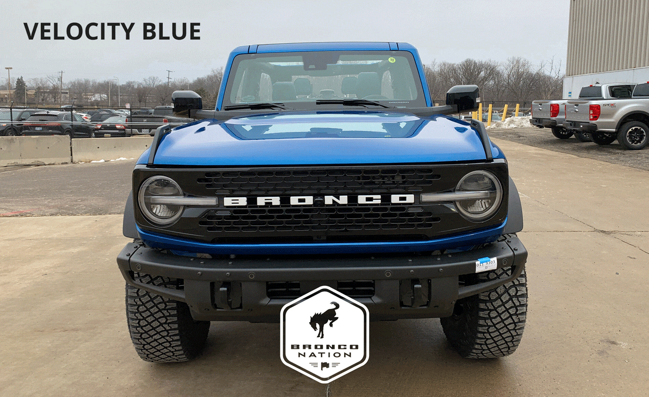 Ford Bronco Where is Velocity Blue ? Front-Blue