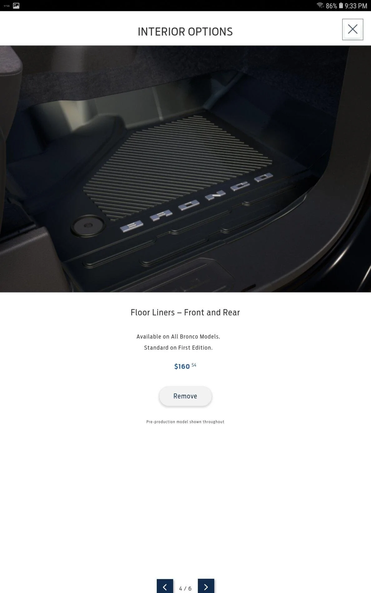 Ford Bronco Does factory Floor Liners option includes cargo area? Screenshot_20210118-213306_Chrom