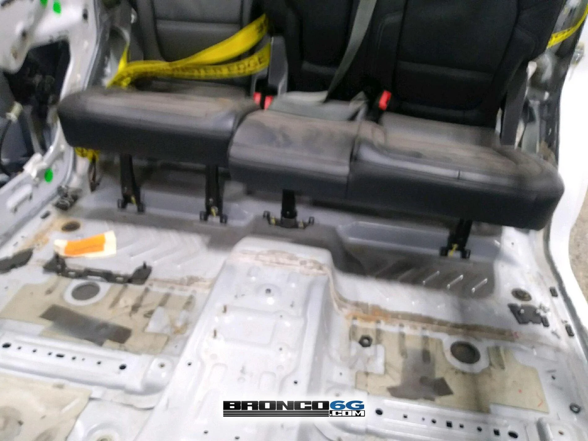 Ford Bronco Bronco parts at factory...Seat bolt down points, bumpers, rock rails, grab handles, lights! 2021 Bronco parts wiring 3