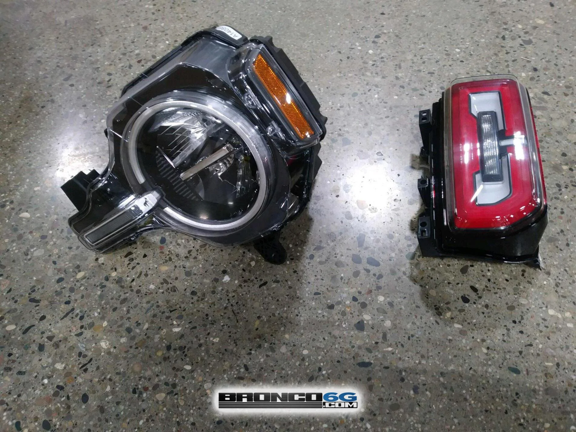 Ford Bronco Bronco parts at factory...Seat bolt down points, bumpers, rock rails, grab handles, lights! 2021 Bronco headlight tailight