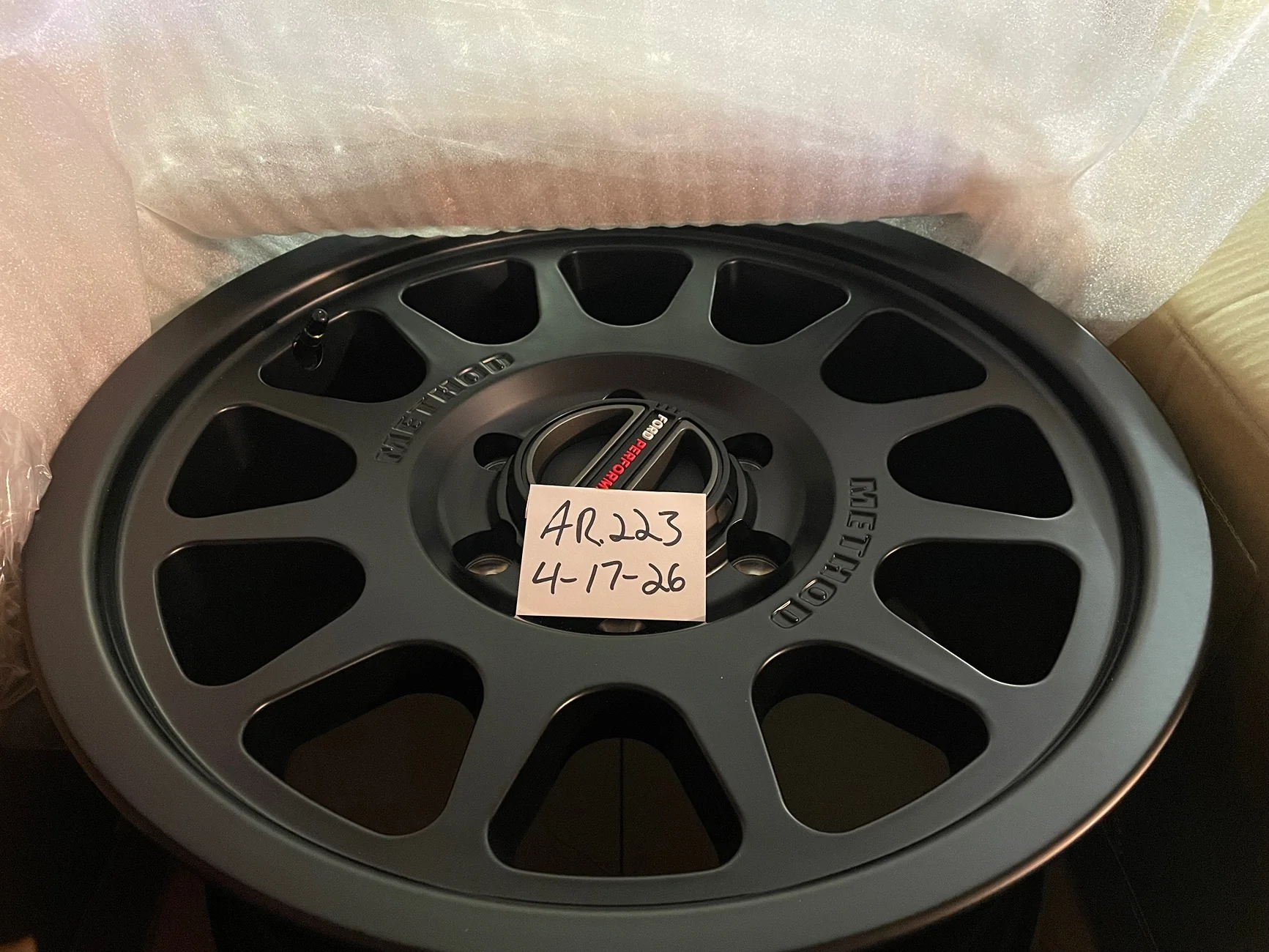 Ford Bronco 5- new in box black Method FP 703 w/tpms IMG_5088