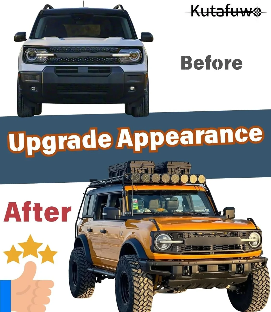 Ford Bronco Modular bumper WITHOUT park assist. 71Af3LugUmL._AC_SL1500_