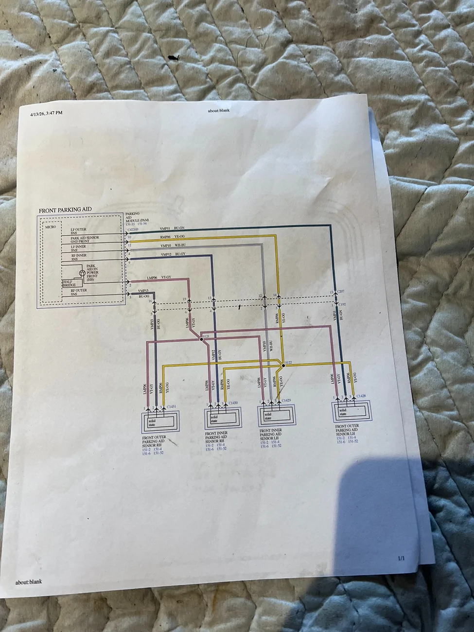 Ford Bronco Parking Aid Fault — Front Parking Aid System Issue and Resolution IMG_6533