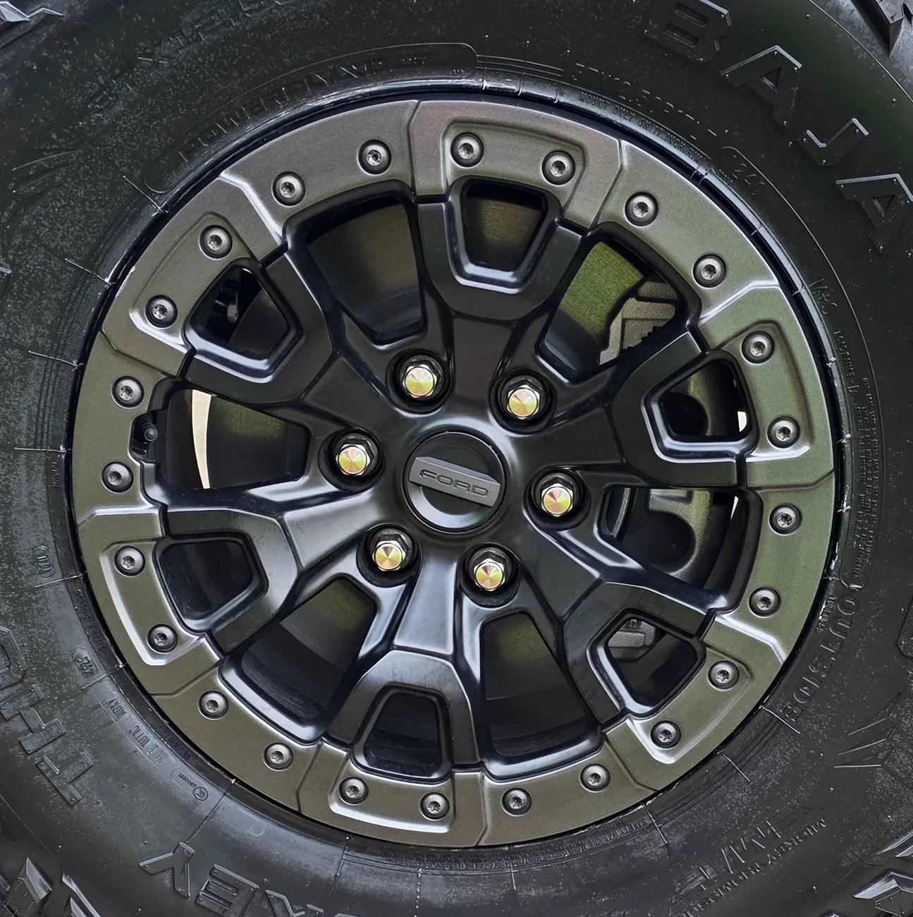 Ford Bronco Raptor 37" BFG's and Beadlock capable wheel takeoff's for sale. Fits Bronco and F150 Raptors. 20260416_083242