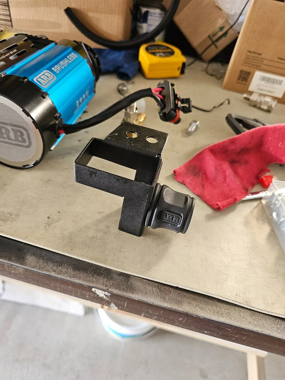 Ford Bronco Installing ARB twin brushless compressor using SDHQ vertical mount on a Bronco 20260419_113117