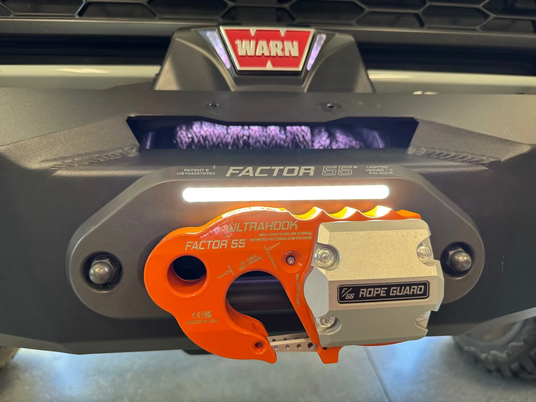 Ford Bronco Factor55 has a new lighted fairlead IMG_1115