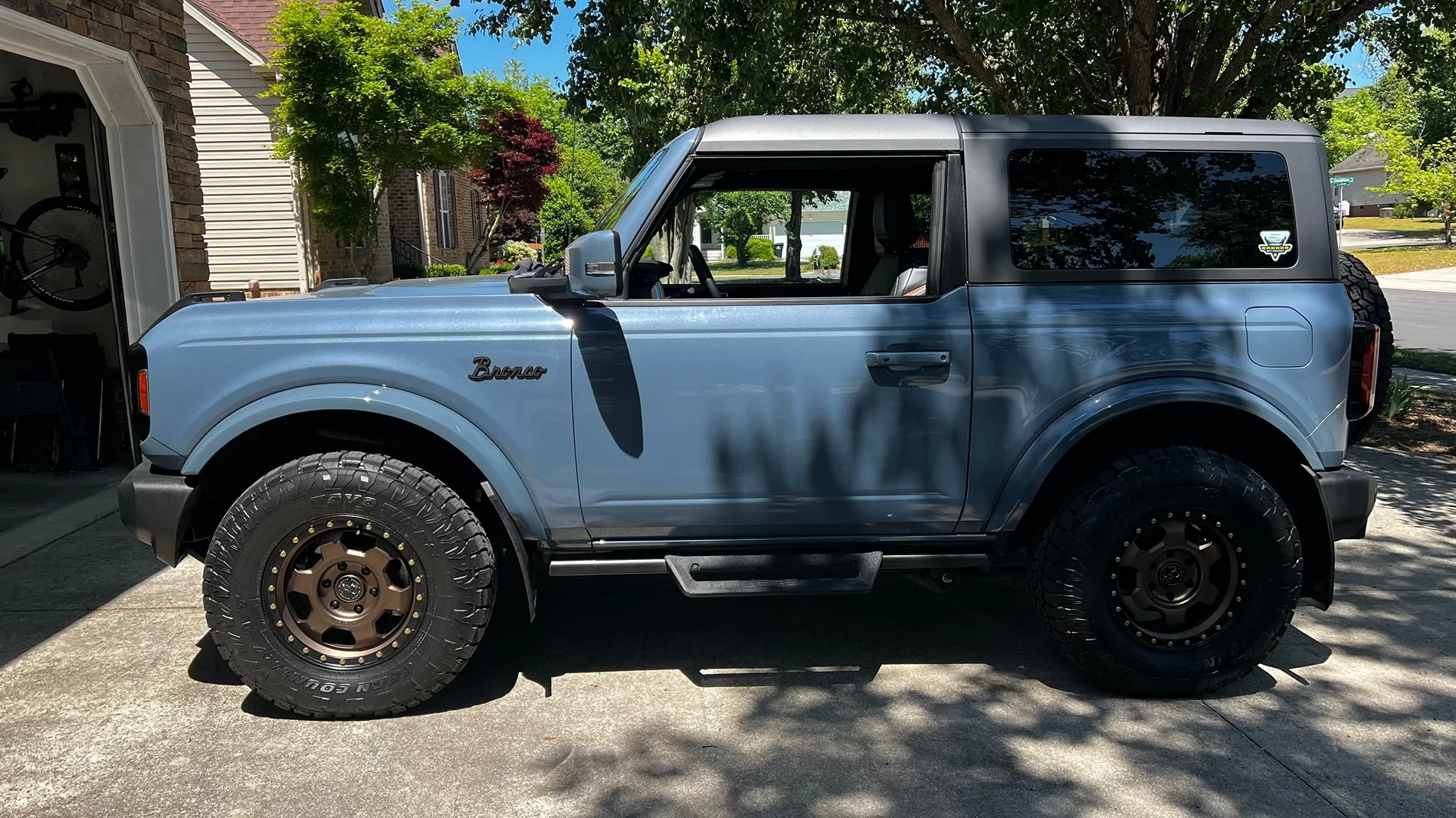 Ford Bronco 23 OBX 2 Door Upgrades: 17”x8.5" Black Rhino burnt bronze wheels and 33” Toyos IMG_3383