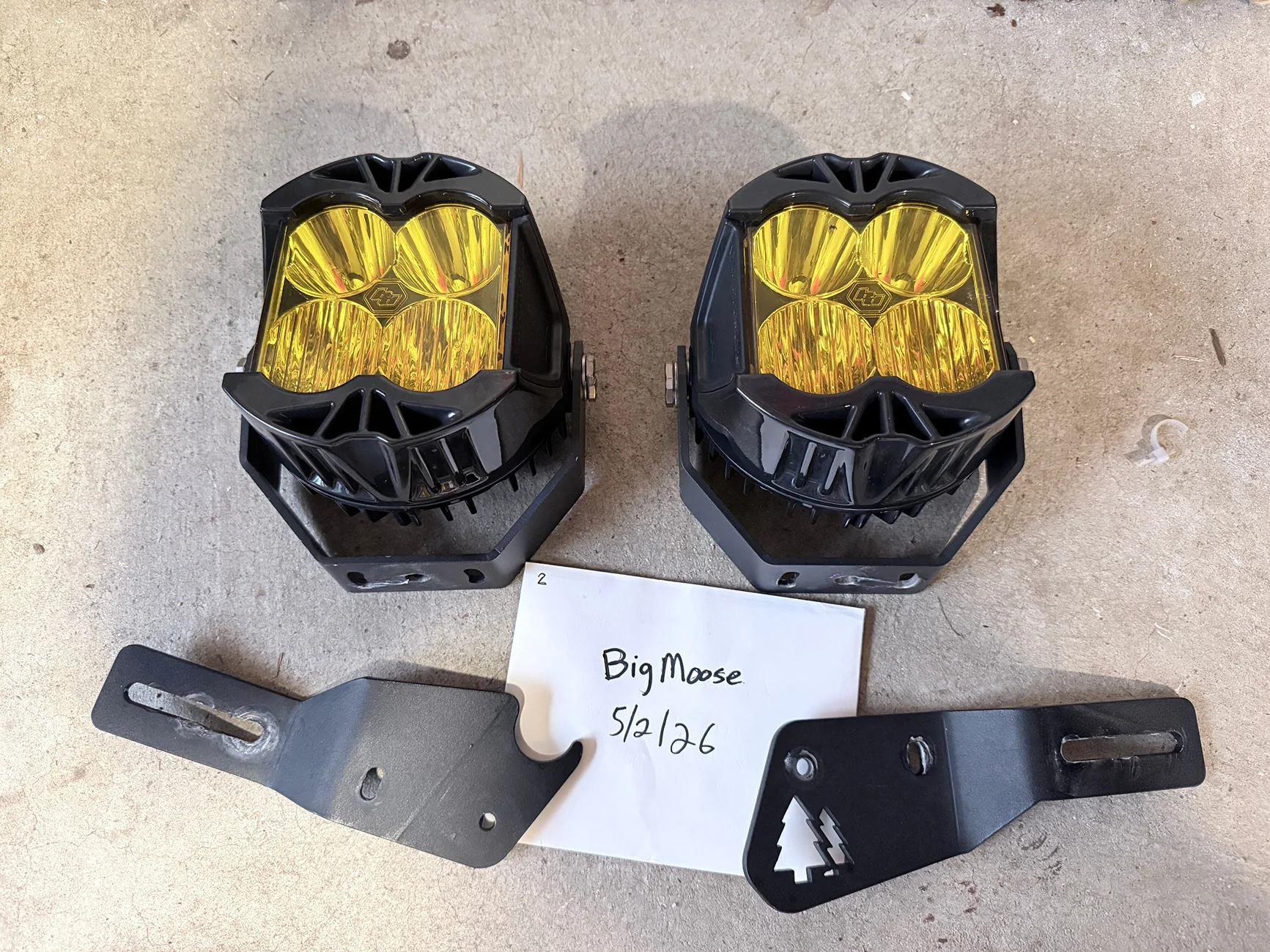 Ford Bronco Baja Designs Yellow LP4 Pair with ditch light brackets IMG_0590