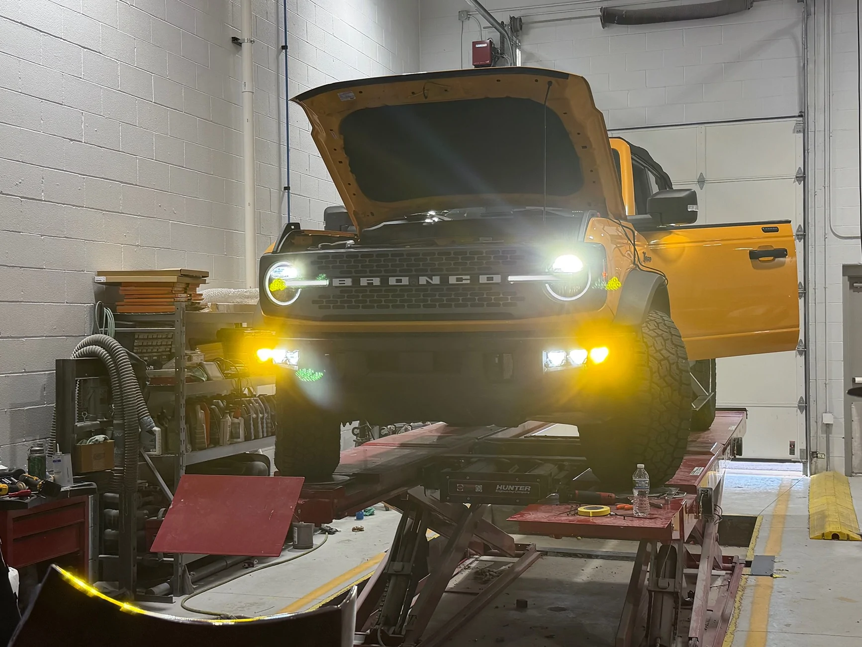 Ford Bronco Fun time with wife and kids: installed 4 bangers today and agency 6 tire delete kit IMG_9520
