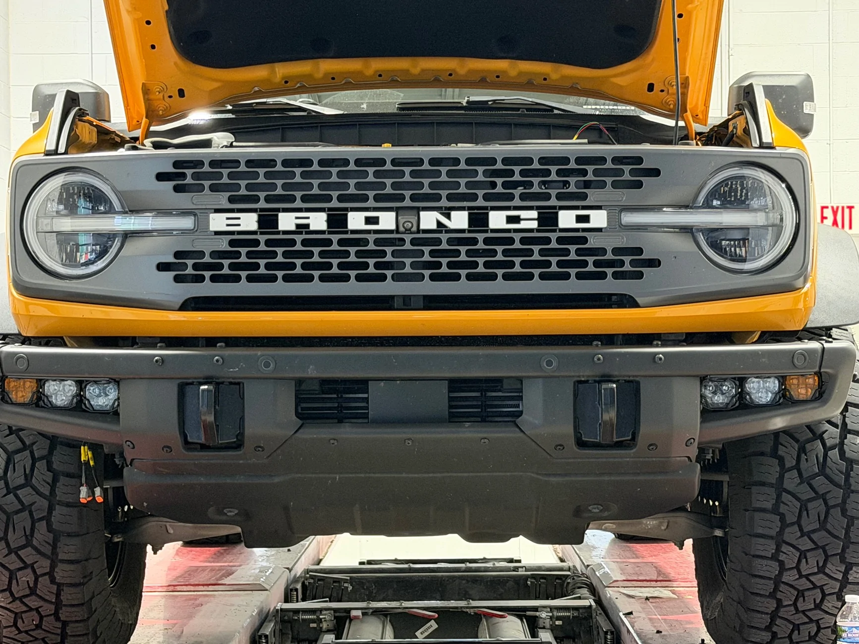 Ford Bronco Fun time with wife and kids: installed 4 bangers today and agency 6 tire delete kit IMG_9519