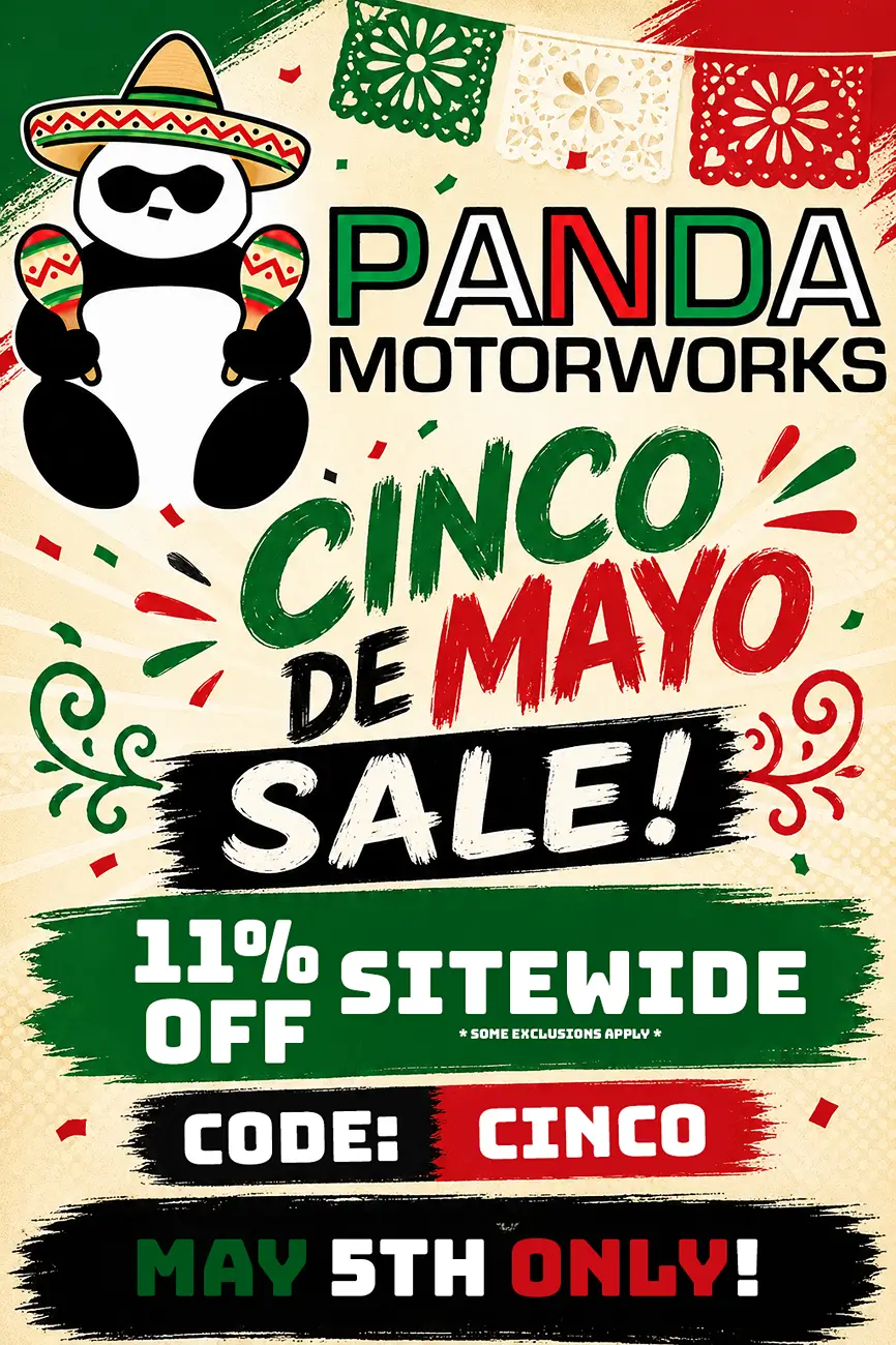 Ford Bronco Today Only: 11% Off Everything @ Panda Motorworks Cinco Sale Graphic