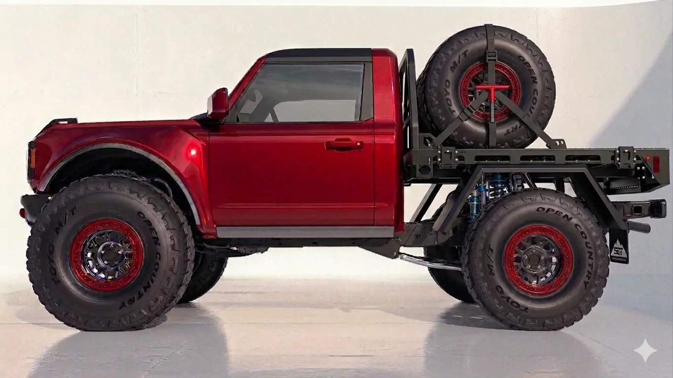 Ford Bronco 6G Bronco Pickup Conversion? Check this out! [2025 Ford Bronco Stallion Pick Up Gloss Black by SoFlo Customs] Gemini_Generated_Image_cmzpn0cmzpn0cmz