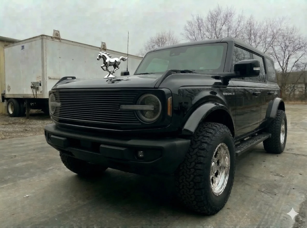 Ford Bronco Retro Street Vibe: Gloss Black & Chrome. Yay or Nay? 1778166244770-s