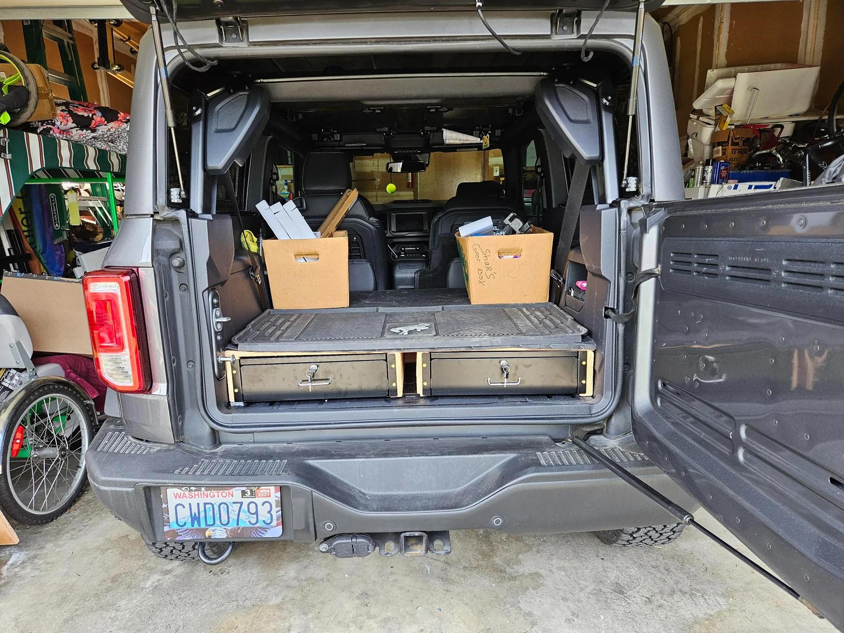 Ford Bronco Let's see your 2 DR rear basket/tray/shelf 20260501_153934