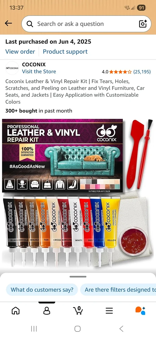 Ford Bronco Repairing Marine Grade Vinyl Seats? Screenshot_20260510_133707_Amazon Shopping