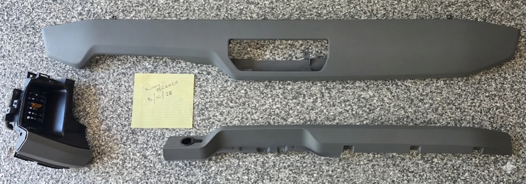 Ford Bronco OEM Badlands Gray Dash Trim Pieces 1778946028029