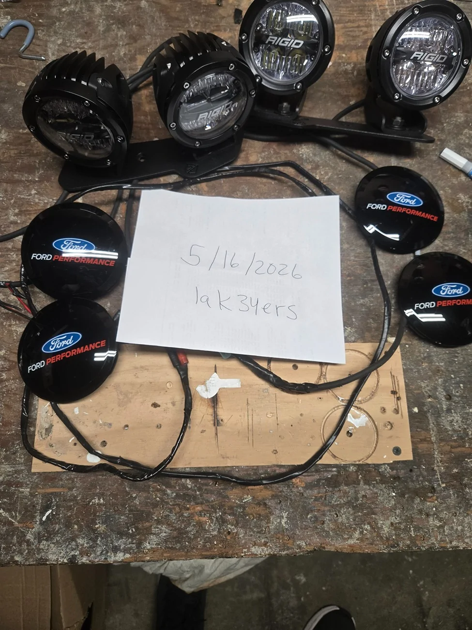 Ford Bronco 4 Rigid Ford Performance lights with brackets and black hardware $550 20260516_083044