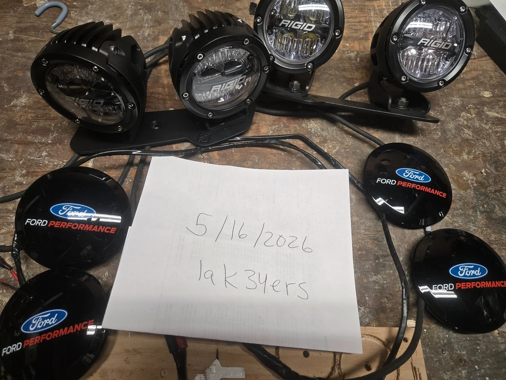 Ford Bronco 4 Rigid Ford Performance lights with brackets and black hardware $550 20260516_083101