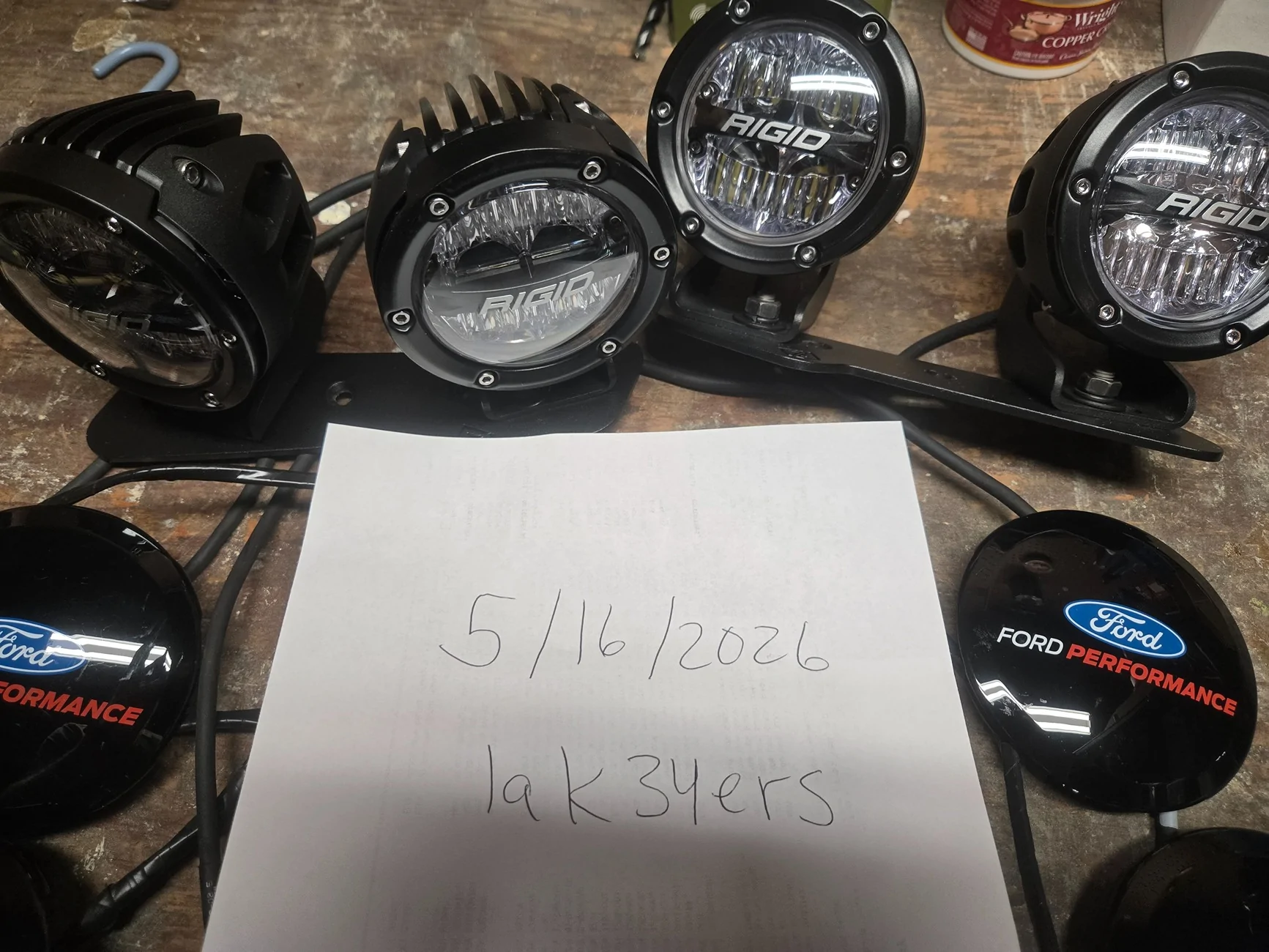 Ford Bronco 4 Rigid Ford Performance lights with brackets and black hardware $550 20260516_083116