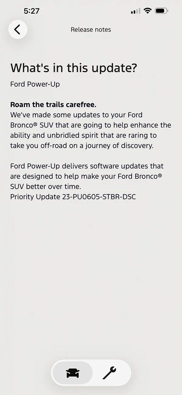 Ford Bronco Update pending. Hmmm IMG_2088