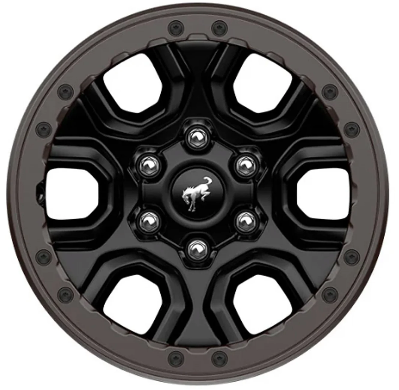 Ford Bronco ISO Bronco Sasquatch OEM Take Offs 2025-Ford-Bronco-wheel-options-002-17-inch-Black-High-Gloss-Painted-Aluminum-beadlock-capabl