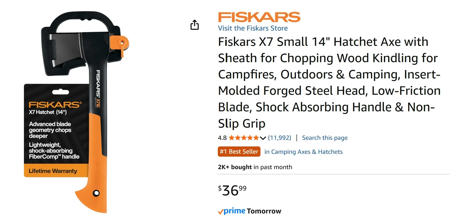 Ford Bronco Fiskars X7 Axe - NEW fiskar
