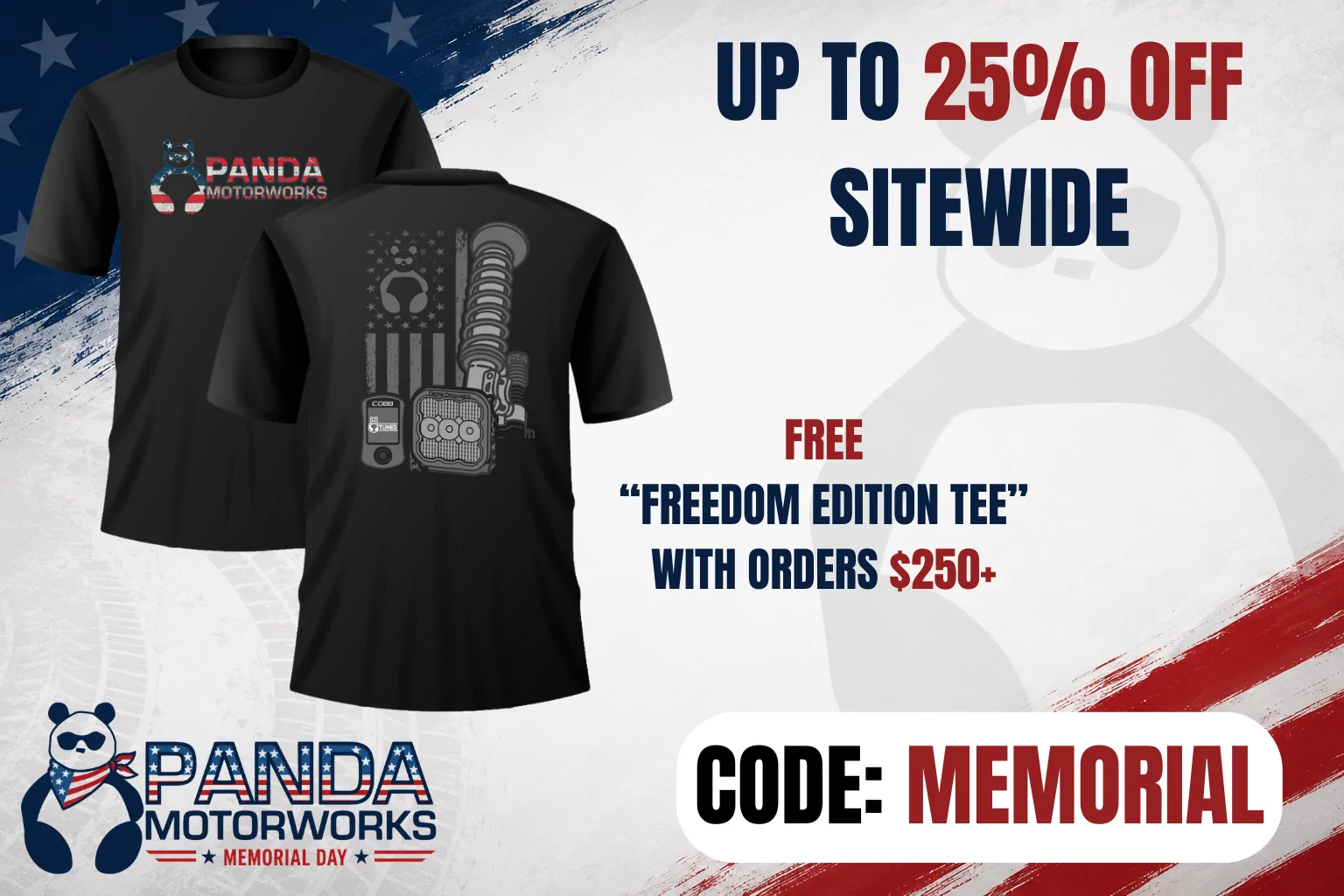 Ford Bronco Up to 25% Off Sitewide | Panda Motorworks Memorial Day Sale 🇺🇸 Memorial Day GFX