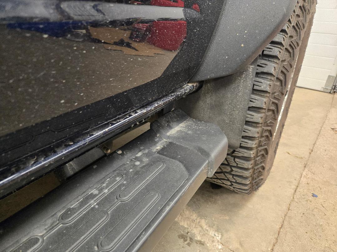 Ford Bronco Mud flaps in FRONT of back tires BR 1