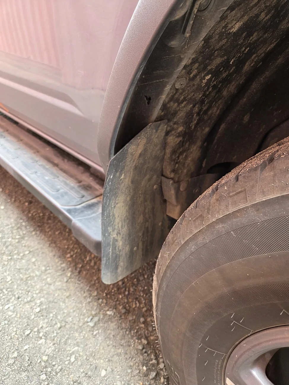 Ford Bronco Mud flaps in FRONT of back tires WhatsApp Image 2026-05-23 at 10.08.29 AM