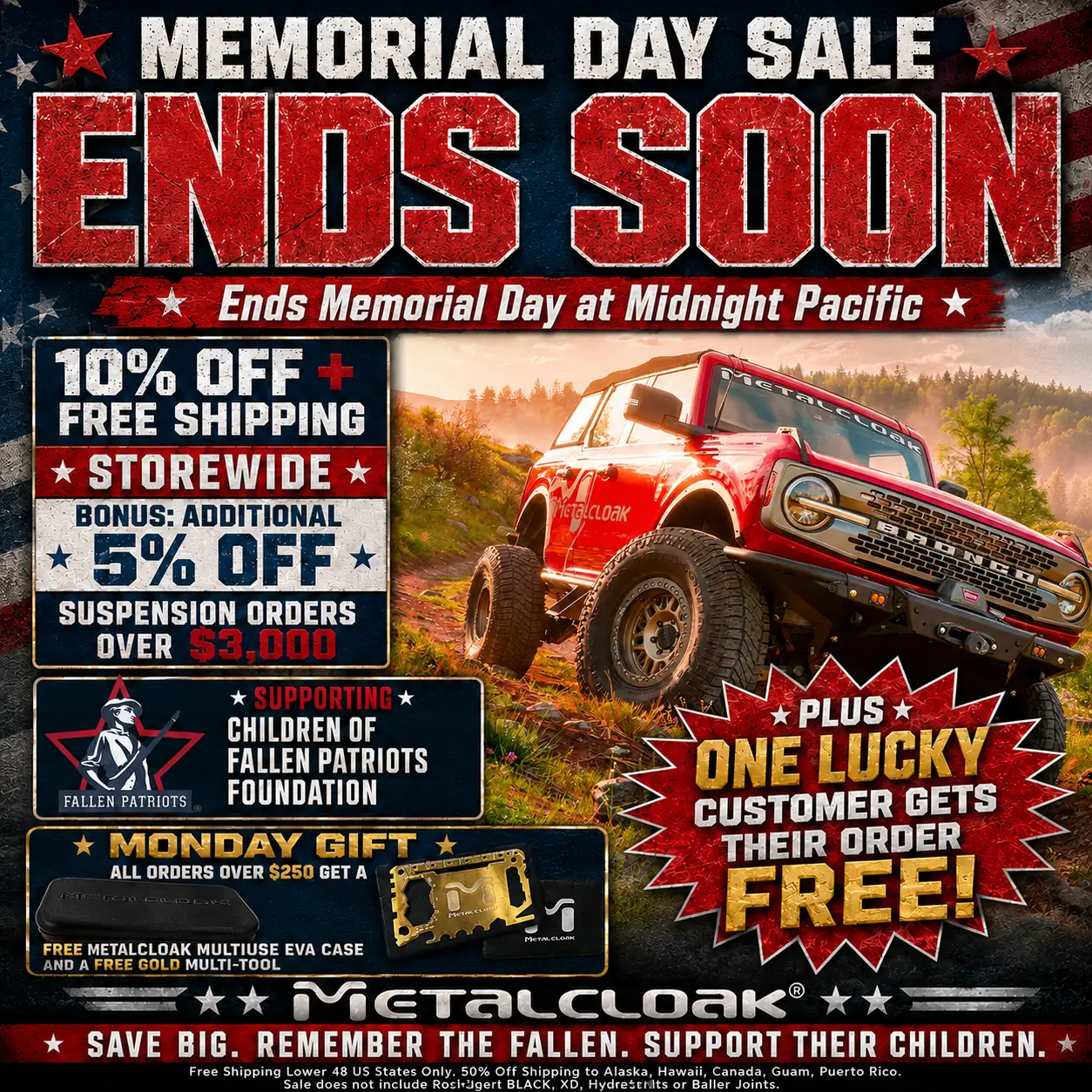 Ford Bronco Metalcloak Memorial Sale - Up to 15% Off - Benefiting Children of Fallen Patriots 1779763986833-ei
