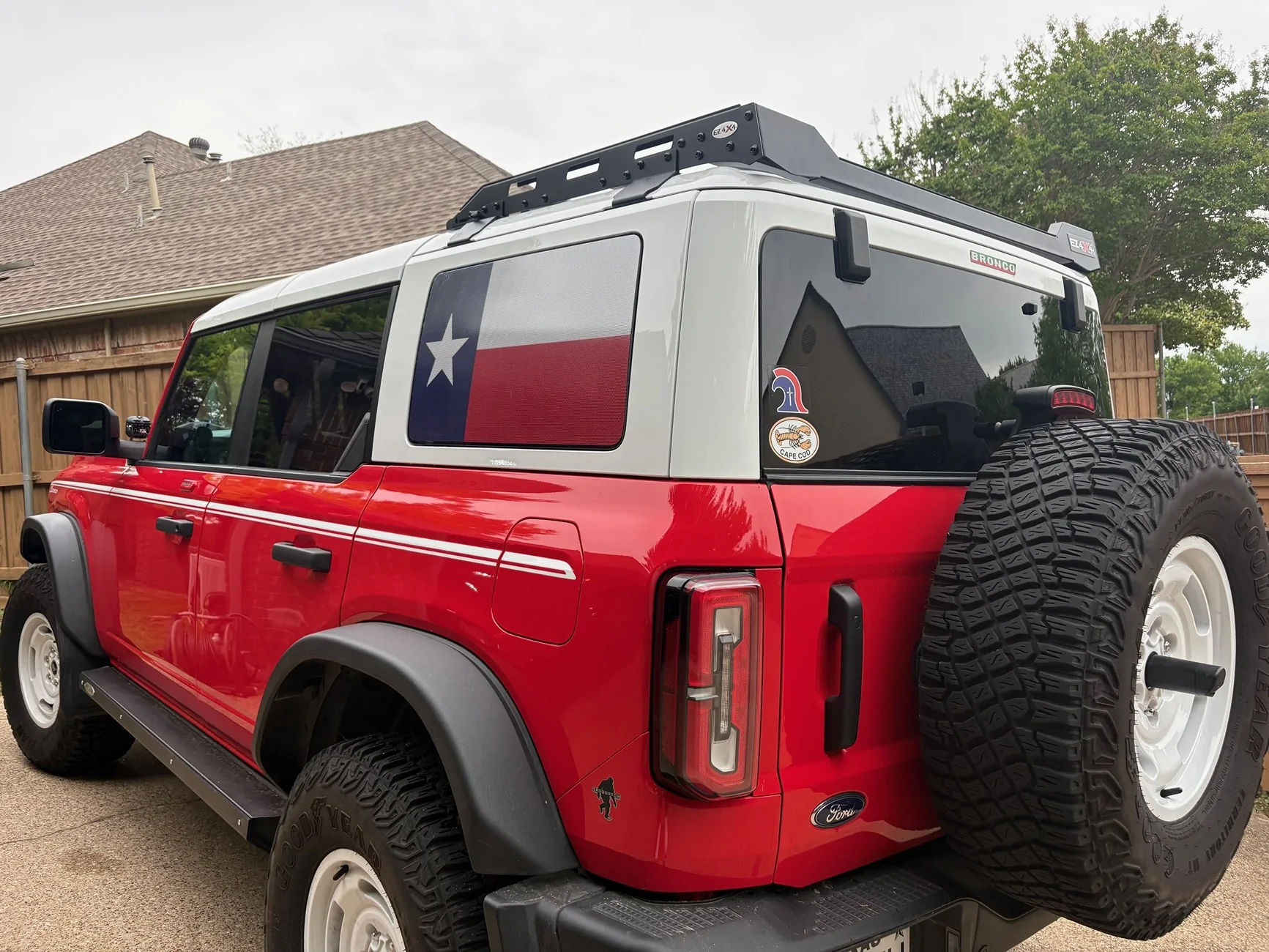 Ford Bronco EZ 4x4 rack installed Heritage_Texas Roof Rack #4